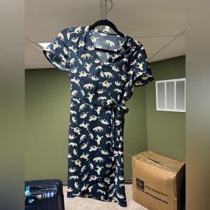 J.Crew cheetah print wrap dress